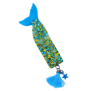 Marque-pages en résine motif queue de poisson – Parfait pour offrir à un enseignant ou un lecteur