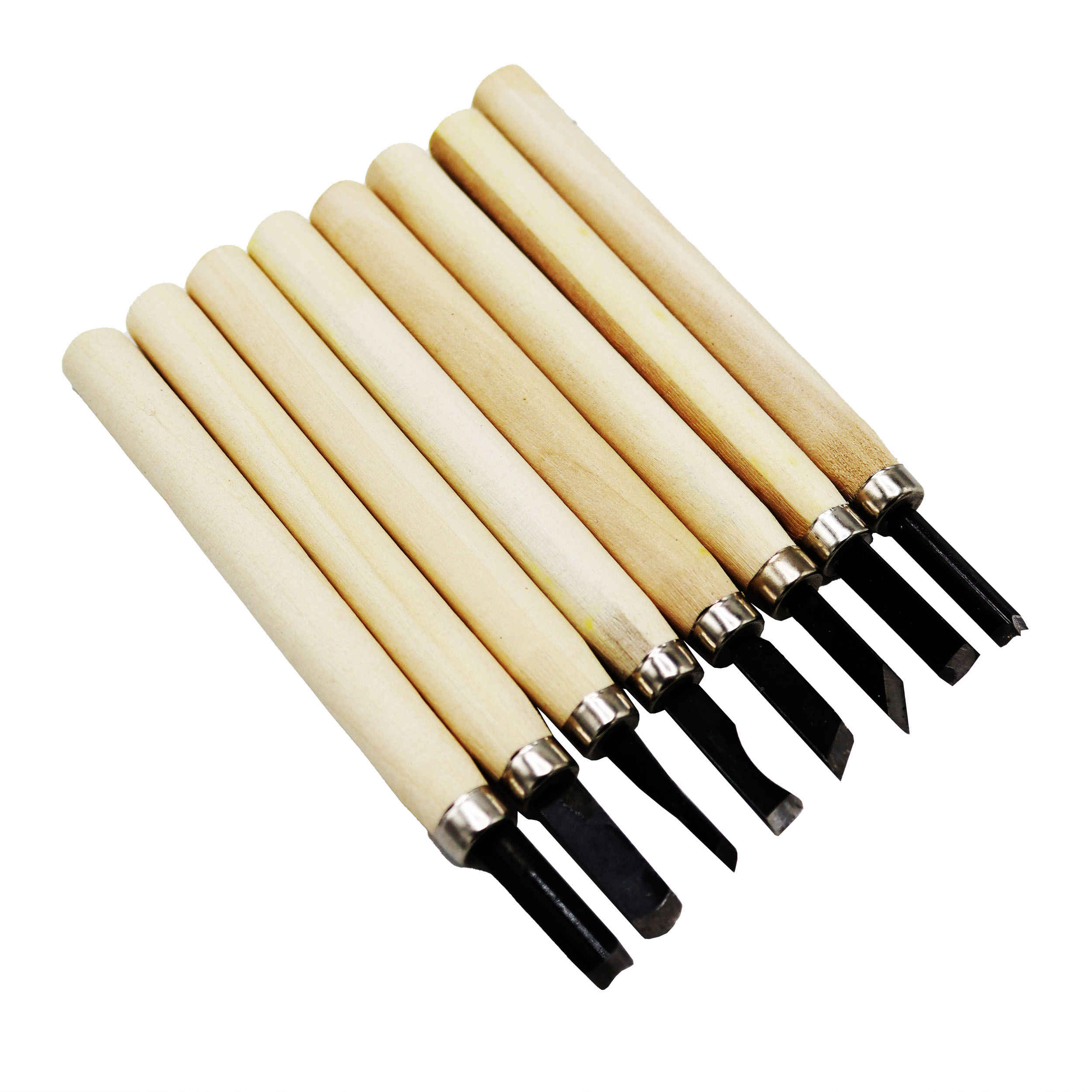 Jeu de ciseaux à bois Samco YP-08 – 8 outils pour sculpture & finitions (pack de 8)