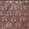 Tissu Termeh en soie – Motif paon bordeaux