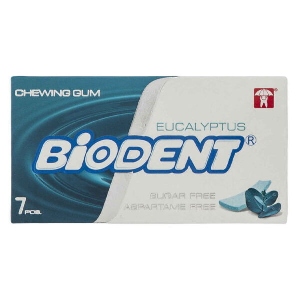 Chewing-gum sans sucre mini bâtonnets saveur eucalyptus par Biodent (6 pièces)