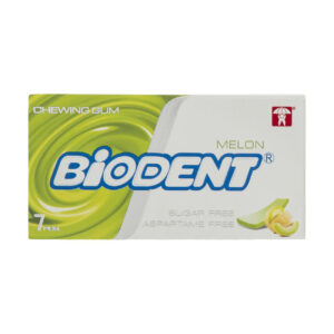 Chewing-gum sans sucre mini bâtonnets saveur melon par Biodent (6 pièces)