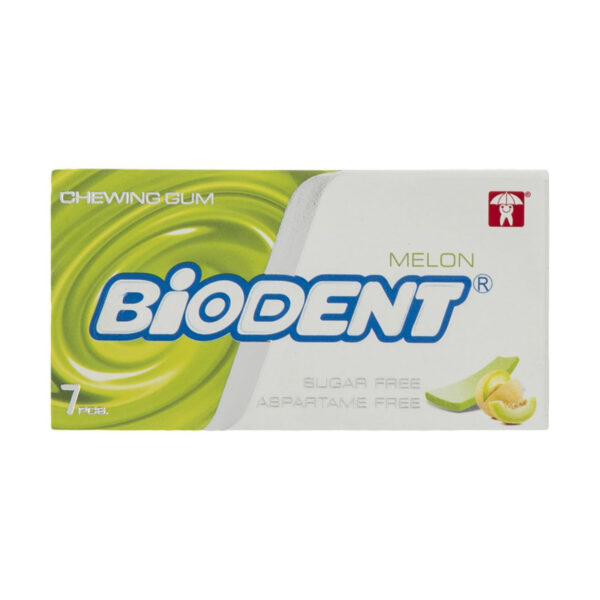 Chewing-gum sans sucre mini bâtonnets saveur melon par Biodent (6 pièces)