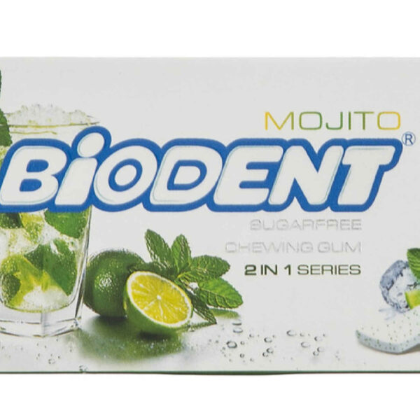 Chewing-gum sans sucre mini bâtonnets saveur mojito par Biodent (6 pièces)