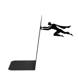 Serre-livres en métal Superman – déco héros noir originale pour étagères