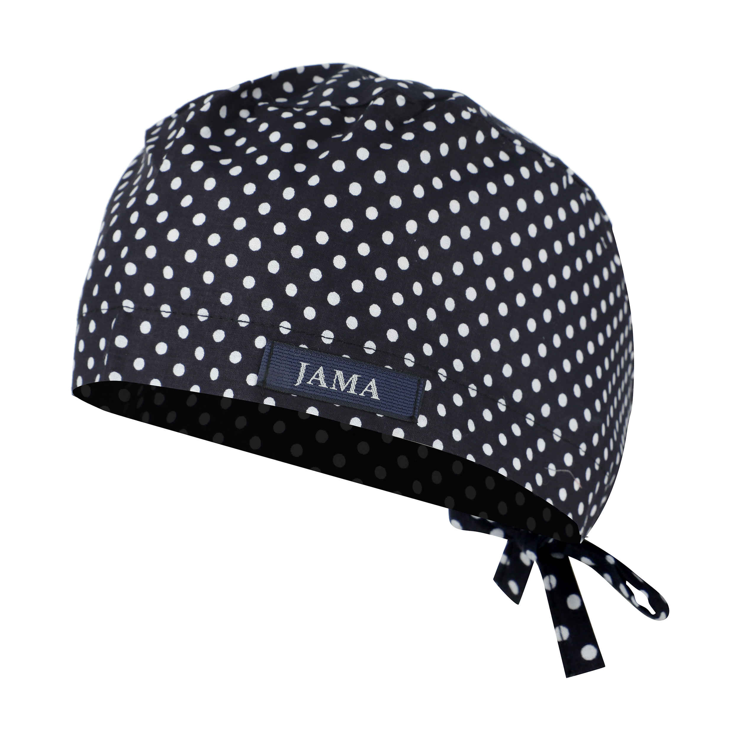 Bonnet chirurgical – confortable, respirant, pour port prolongé avec motif à pois