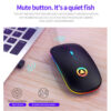 Souris de jeu Logitech sans fil – 4 boutons, éclairage RGB, clics silencieux, dongle USB, capteur optique