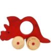 Jouet dinosaure en bois pour tout-petits – Animal à pousser éco-responsable