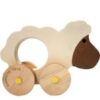 Jouet mouton à tirer en bois – Animal roulant fait main pour tout-petits